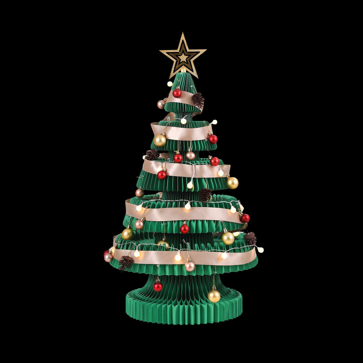 Jingle Jollys 87cm Foldable Christmas Tree With Lights Pop Up Xmas Tree Decorations