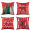 Jingle Jollys Christmas Cushion Covers Set of 4 Pillow Covers 45x45cm with 4 Cute Patterns Red