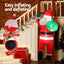 Jingle Jollys Christmas Inflatable Santa Climbing Ladder 2.45M Height LED Decorations Illuminated