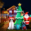 Jingle Jollys Christmas Inflatable Santa Tree 3M Illuminated Decorations