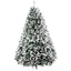 Jingle Jollys Christmas Tree 2.4M Xmas Tree Decorations Snow Flocked 1500 Tips