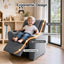 Keezi Kids Recliner Chair Grey Linen Soft Sofa Lounge Couch Children Armchair