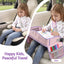 Keezi Kids Travel Tray Car Seat Lap Desk Portable Car Desk Organiser for Car & Airplane Pink