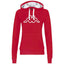 Kappa Womens Logo Zeleril Slim Red/White Hoodie Performance Jumper