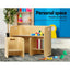 Keezi 3PCS Kids Table and Chairs Set Multifunctional Storage Desk