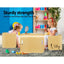 Keezi 3PCS Kids Table and Chairs Set Multifunctional Storage Desk