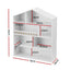 Keezi 4 Tiers Kids Bookshelf Wooden Bookcase Display Storage Organiser Cabinet White