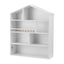 Keezi 4 Tiers Kids Bookshelf Wooden Bookcase Display Storage Organiser Cabinet White