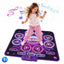 Keezi Dance Mat Toy for Kids Age 3-12 Electronic Dance Pad with Bluetooth 4 Game Modes Purple