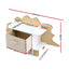 Keezi Dinosaur Kids Bookshelf 2-Tier Children's Bookcase Wooden with with Fabric Drawer, Toddler Bookshelf Toy Storage Organizer for Preschool, Kids Room, Playroom, Nursery