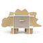 Keezi Dinosaur Kids Bookshelf 2-Tier Children's Bookcase Wooden with with Fabric Drawer, Toddler Bookshelf Toy Storage Organizer for Preschool, Kids Room, Playroom, Nursery
