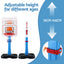 Keezi Kids Basketball Hoop Stand Baseball Set Adjustable Height Sports Toys Blue