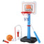 Keezi Kids Basketball Hoop Stand Baseball Set Adjustable Height Sports Toys Blue