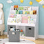 Keezi Kids Bookshelf 4 Tiers Magazine Rack Toy Box Organiser Storage Display Shelf