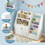Keezi Kids Bookshelf Children Bookcase Organizer Storage Rack Display Drawer White