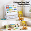 Keezi Kids Bookshelf Metal Storage Rack Toy Organiser Display Shelf Drawer White