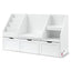 Keezi Kids Bookshelf Storage Organiser Toy Box Drawer Bench Seat Cabinet White