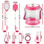 Keezi Kids Bug Catcher Kit 12pc Outdoor Explorer Toys Insect Viewer Net Shovel Pink