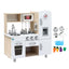 Keezi Kids Kitchen Play Set Wooden Pretend Toys Cooking Children Clock Beige
