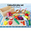 Keezi Kids Kitchen Play Set Wooden Pretend Toys Cooking Children Food White