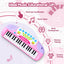 Keezi Kids Piano Keyboard 37 Keys Electronic Musical Instrument Set w/ Stool Microphone