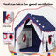 Keezi Kids Play Tent Playhouse Castle with Floor Mat String Ball Light 134X103CM