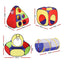 Keezi Kids Play Tent Pop Up Teepee Playhouse Ball Pit Crawl Tunnel Basketball Hoop