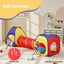 Keezi Kids Playhouse Play Tent Pop Up Teepee Castle Crawl Tunnel Outdoor Indoor Toys Children Gift