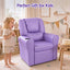 Keezi Kids Recliner Chair PU Leather Sofa Lounge Couch Children Armchair Purple