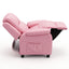 Keezi Kids Recliner Chair PU Leather Toddler Lounge Adjustable Backrest w/ Armrest Storage & 2 Side Pockets Pink
