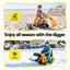 Keezi Kids Ride On Toy Car Bulldozer and Digger with Helmet Outdoor Sandpit Toys Yellow