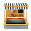 Keezi Kids Sandpit Wooden Canopy Sandbox With Cover Funnel Outdoor Toys 110cm Green