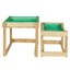 Keezi Kids Sandpit Wooden Sandbox Sand Pit Water Table Outdoor Toys 101cm