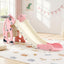 Keezi Kids Slide Set Basketball Hoop Outdoor Playground Toy Dragon 125cm Slide Pink
