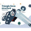 Keezi Kids Slide Set Basketball Hoop Rings Outdoor Playground Toys 110cm Blue