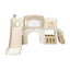 Keezi Kids Slide Set Toddler Indoor Playset With Drawing Board Beige