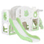 Keezi Kids Slide Swing Set Ball Hoop Rings Football Outdoor Toys Green