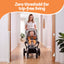 Keezi Retractable Gate Baby Gate Pet Safety Fence Extends up to 140cm White