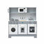 Keezi Wooden Play Kitchen Pretend Kitchen 82cm Kids Toy Food Set Grey