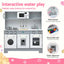 Keezi Wooden Play Kitchen Pretend Kitchen 82cm Kids Toy Food Set Grey
