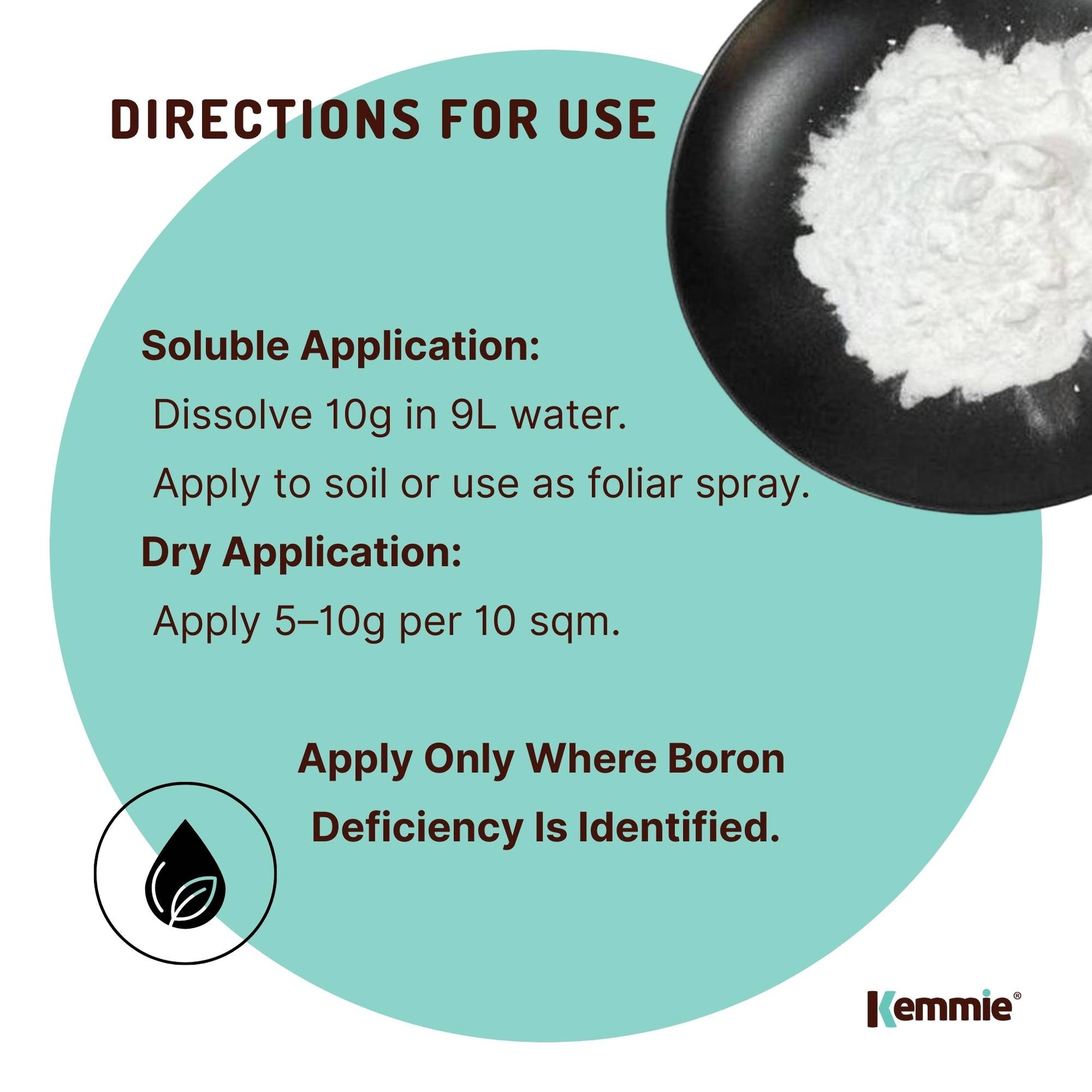 Kemmie 100g Boric Acid Powder 99.9% Pure - Soluble Orthoboric Acid H3BO3
