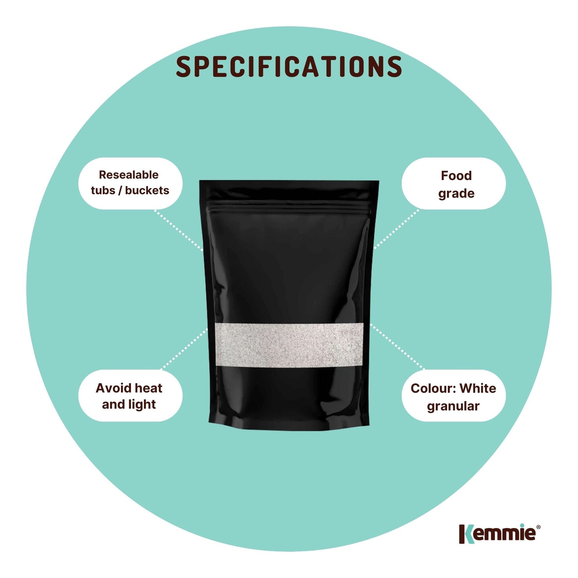Kemmie 1Kg Potassium Sorbate Food Grade Granules Preservative E202 Cosmetic
