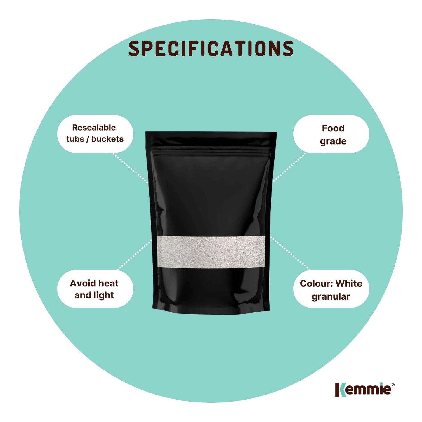 Kemmie 2Kg Potassium Sorbate Food Grade Granules Preservative E202 Cosmetic