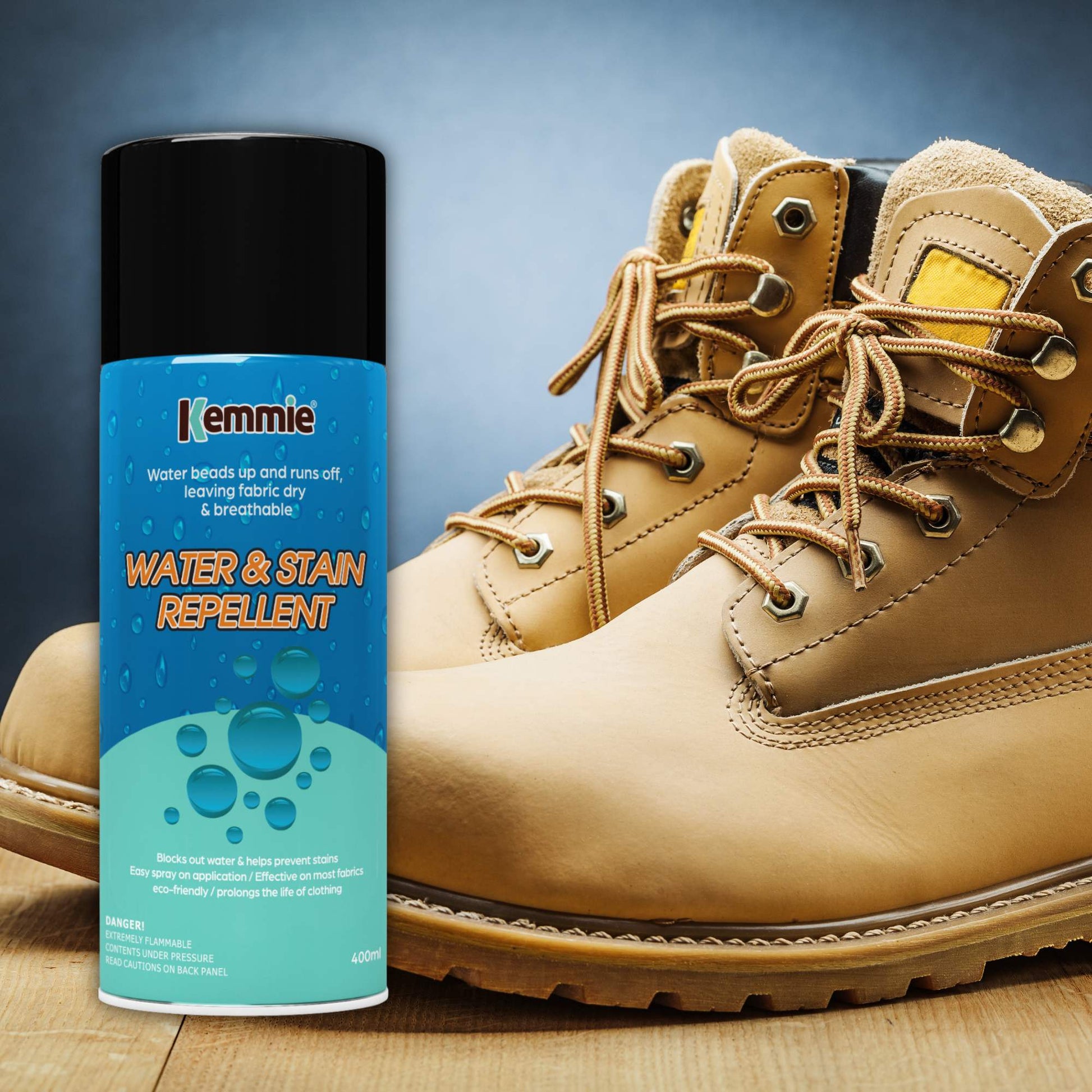 Kemmie 2x212g Water and Stain Repellent Spray for Shoes Suede Leather and Fabric