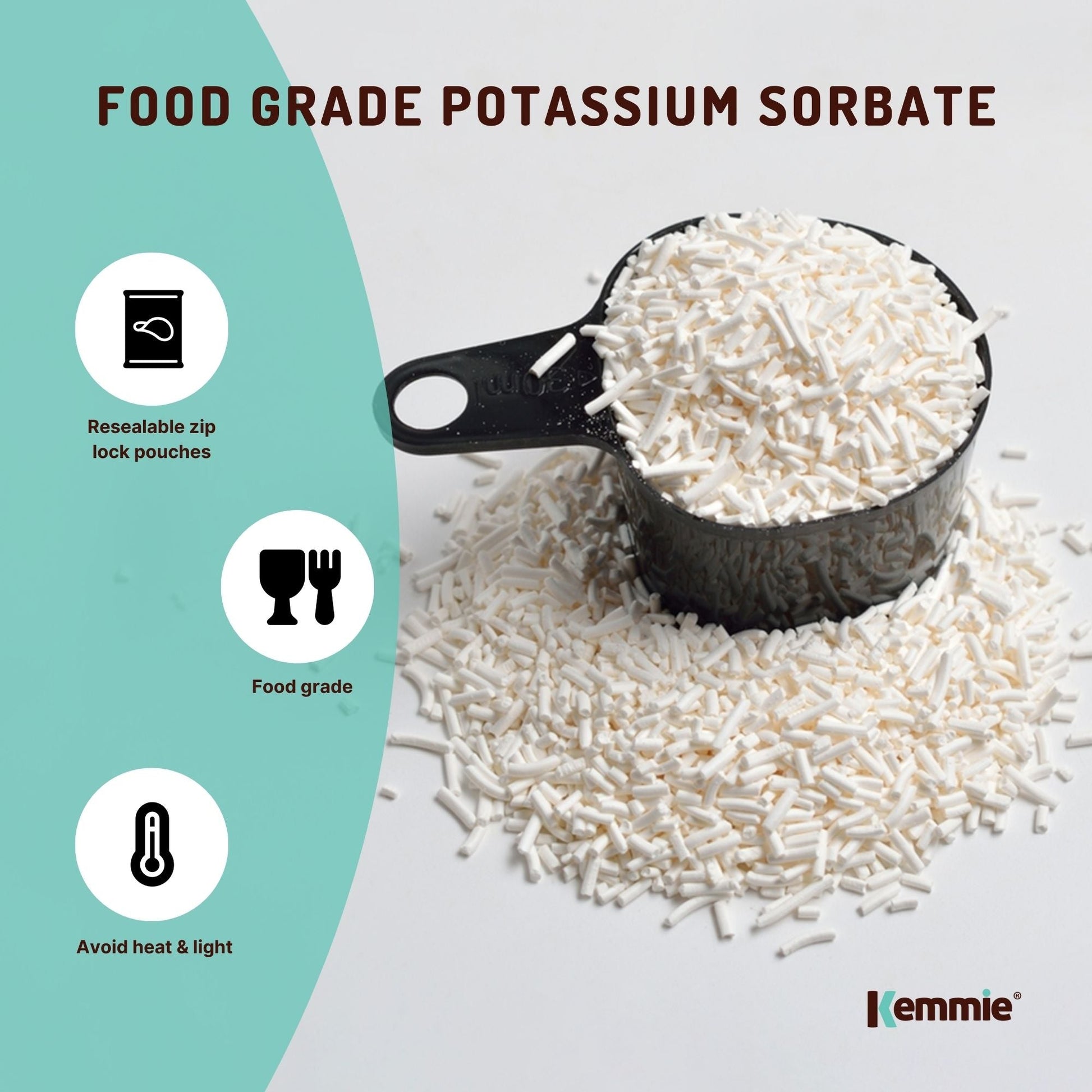 Kemmie 400g Potassium Sorbate Food Grade Granules Preservative E202 Cosmetic