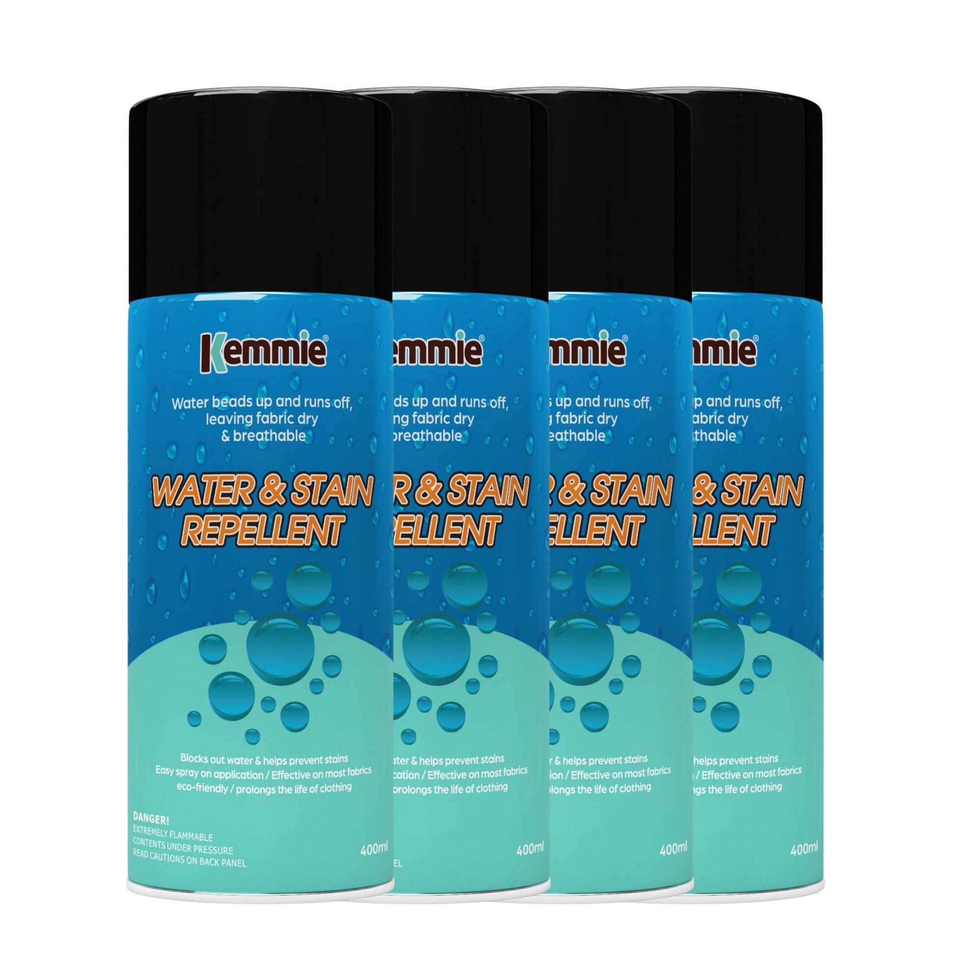 Kemmie 4x212g Water and Stain Repellent Spray for Shoes Suede Leather and Fabric