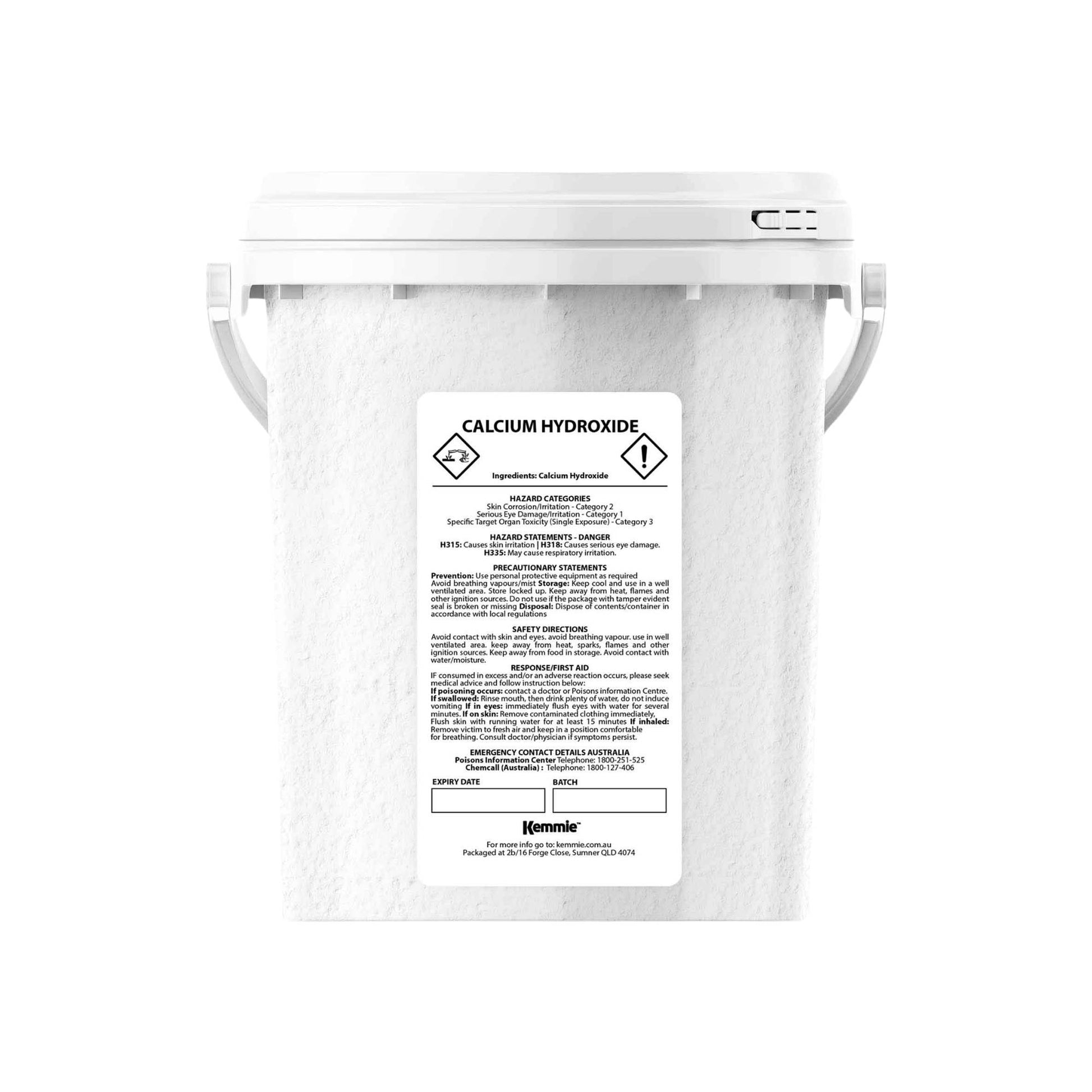 Kemmie 600g Calcium Hydroxide Powder Tub - Food Grade Pickling Lime FCC