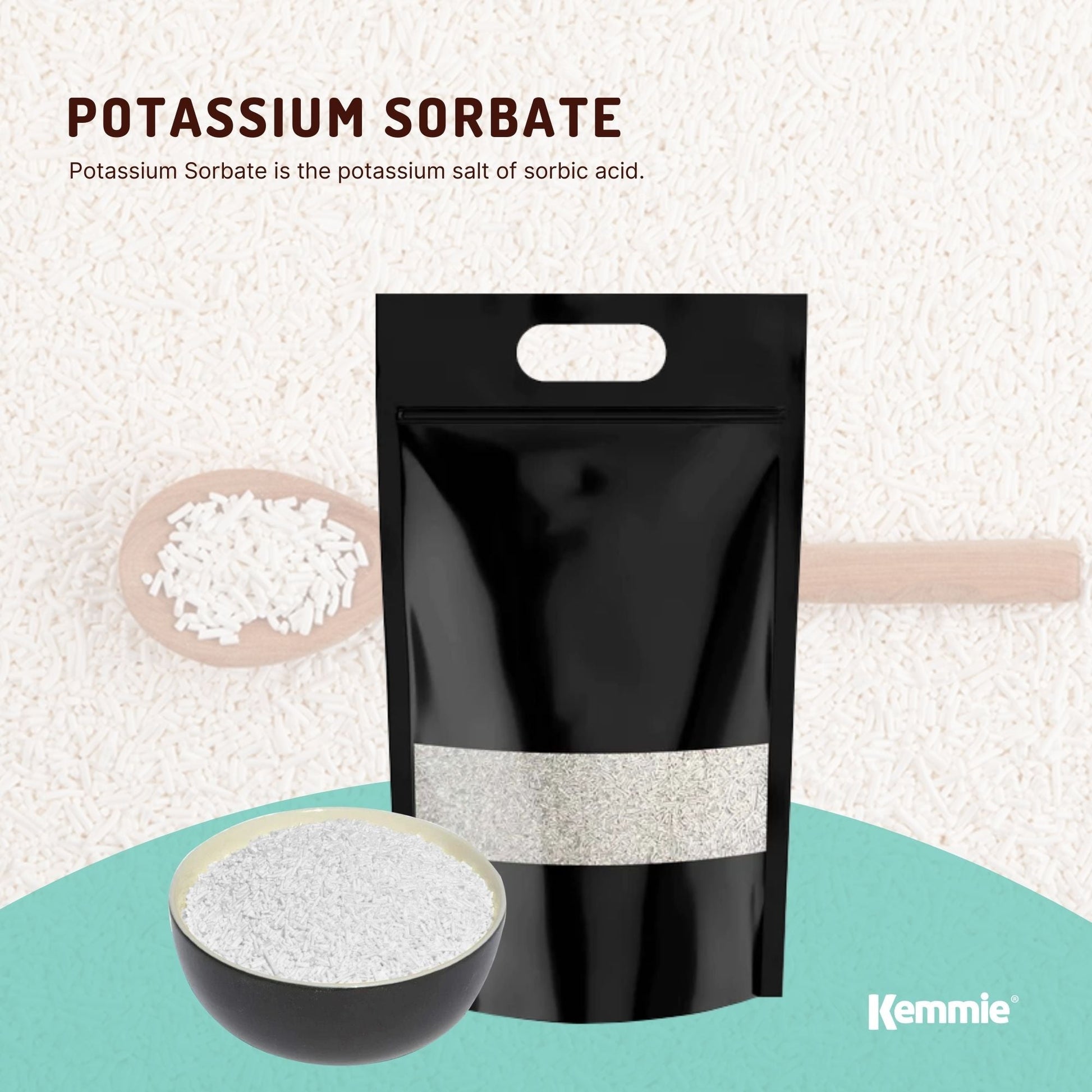 Kemmie Bulk 20Kg Potassium Sorbate Food Grade Granules Preservative E202