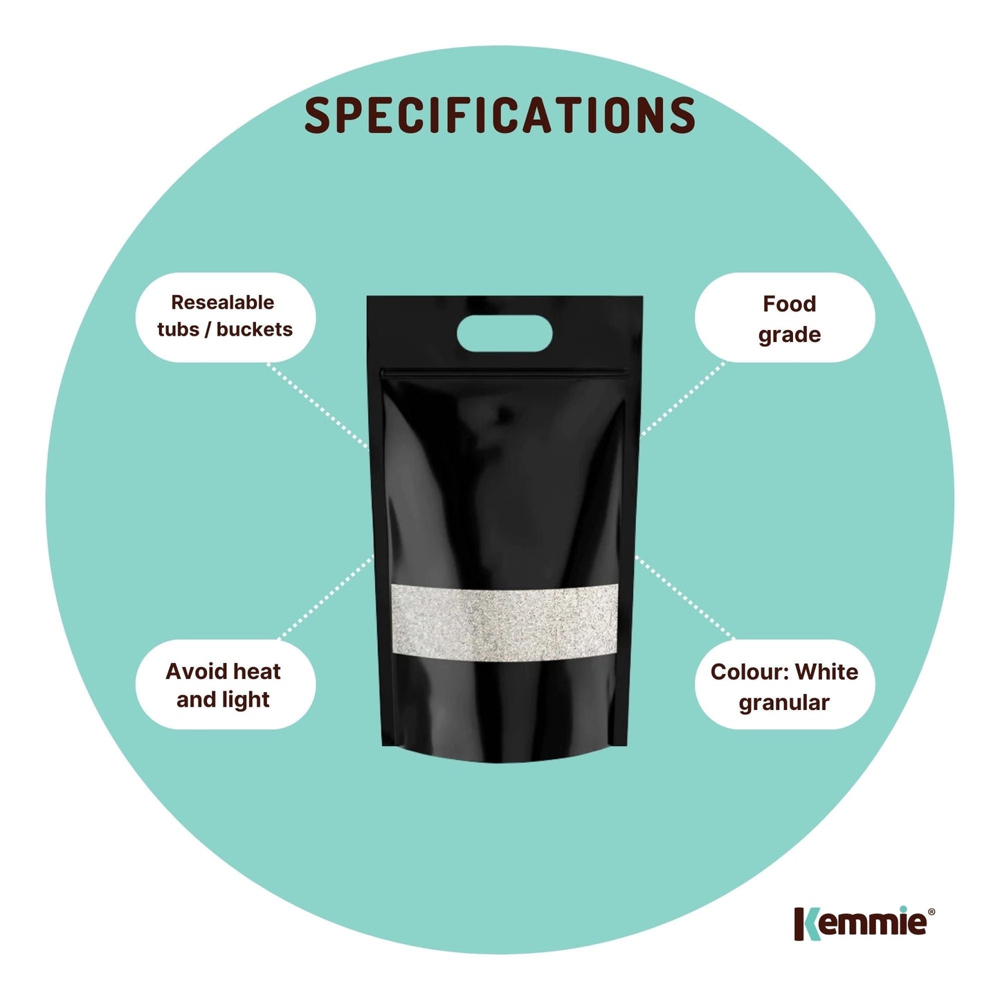 Kemmie Bulk 20Kg Potassium Sorbate Food Grade Granules Preservative E202