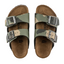 Kids Birkenstock Arizona Birko-Flor Camo Khaki Unisex Slip On Sandals